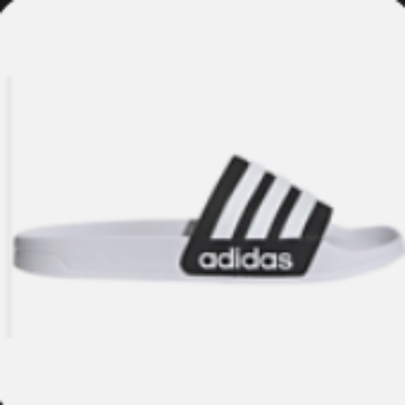 ADIDAS ADILETTE SHOWER MEN\'S SLIDER SIZE 12- CLOUD WHITE/CORE BLACK/CLOUD WHITE